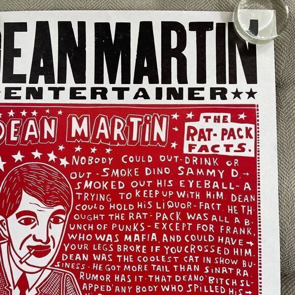 Art Archival Quality Print Dean Martin Rat Pack Wall Hanging Poster - Picture 5 of 7